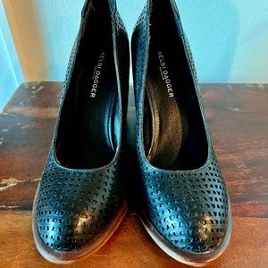NWOT Kelsi Dagger Brooklyn Hall Pump Laser-cut Detail and Chunky Heel